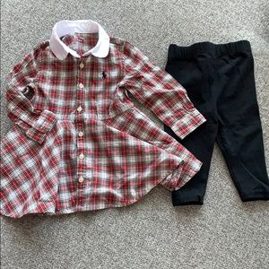 Ralph Lauren baby girl shirt and leggings